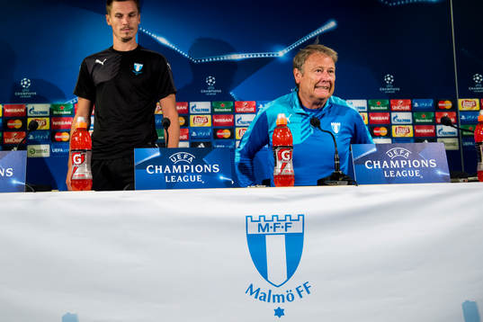 Malmö FFs Markus Rosenberg och tränare Åge Hareide