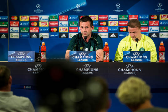 Celtics tränare Ronny Deila och Leigh Griffiths