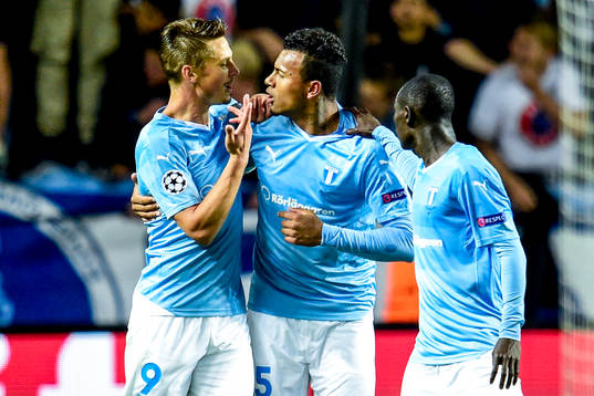 Malmö FFs Markus Rosenberg , Felipe Carvalho och Enock