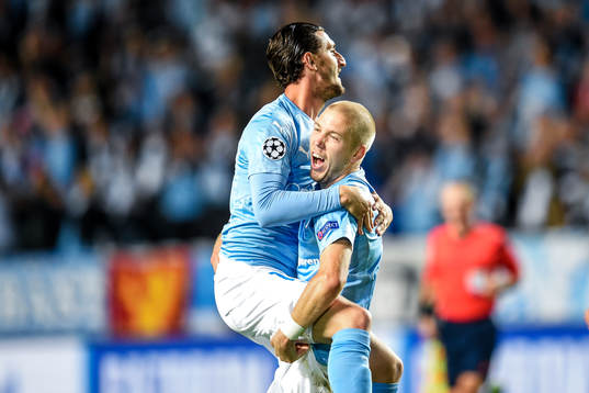 Malmö FFs Anton Tinnerholm firar