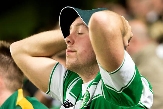 En Celtic-supporter deppar