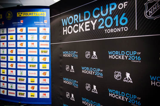 Reklamskyltar för World Cup of Hockey
