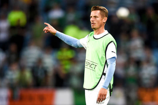 Malmö FFs Markus Rosenberg före fotbollsmatchen mellan