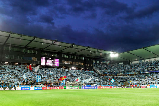 Swedbank Stadion före fotbollsmatchen mellan Malmö FF och