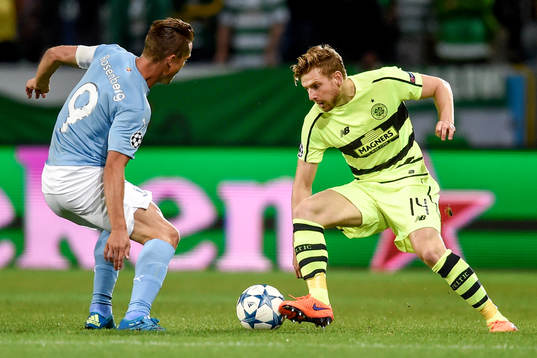 Malmö FFs Markus Rosenberg och Celtics Stuart Armstrong