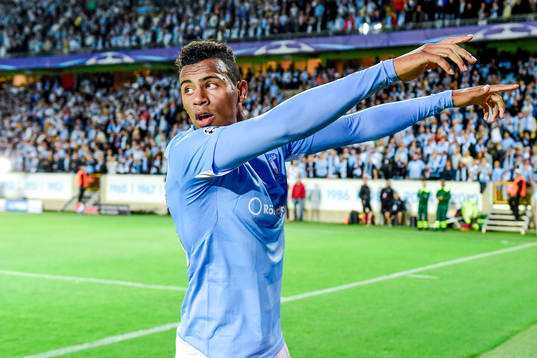 Malmö FFs Felipe Carvalho firar
