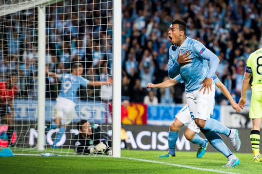 Malmö FFs Felipe Carvalho jublar