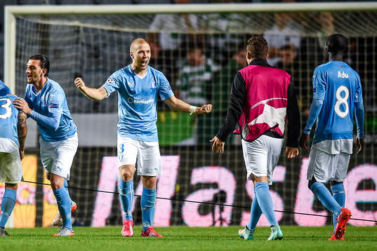 Malmö FFs Anton Tinnerholm firar