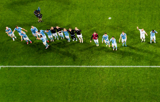 Malmö FFs spelare jublar