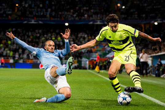 Malmö FFs Vladimir Rodic och Celtics Charlie Mulgrew