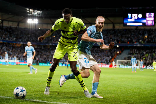 Celtics Dedryck Boyata och Malmö FFs Jo Inge Berget