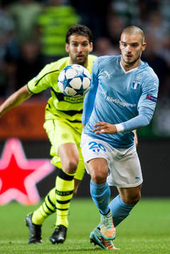 Malmö FFs Vladimir Rodic och Celtics Charlie Mulgrew