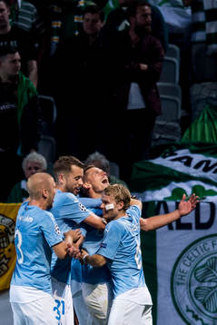 Malmö FFs Kari Arnason, Oscar Lewicki och Anton Tinnerholm