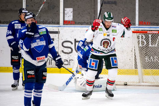 Frölundas Joel Lundqvist jublar