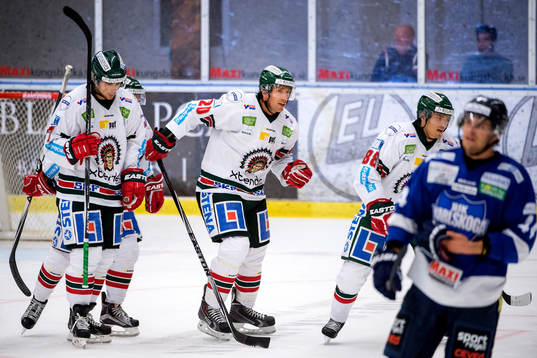 Frölundas Joel Lundqvist jublar