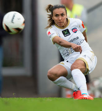 Malmös Marta  i matchen i damallsvenskan mellan