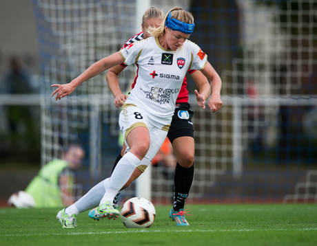 Rosengårds Kirsten van de Ven i matchen i damallsvenskan