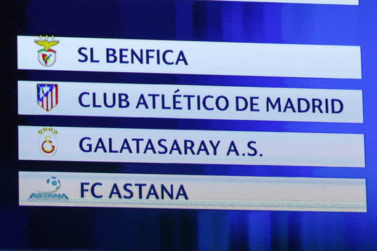 Grupp C bestående av Benfica, Atletico Madrid, Galatasaray