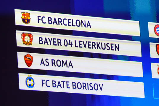 Grupp E består av Barcelona, Leverkusen, Roma och Bate