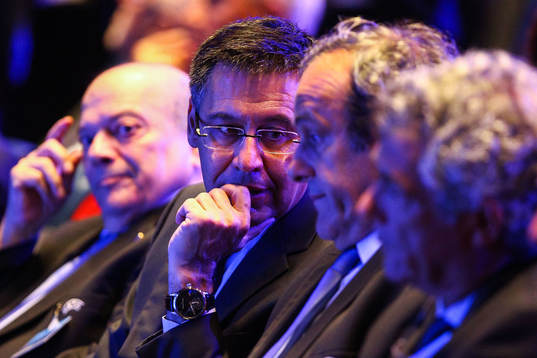 Josep Maria Bartomeu, President Barcelona och Michel