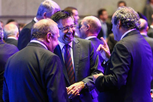 Josep Maria Bartomeu, President Barcelona och Michel