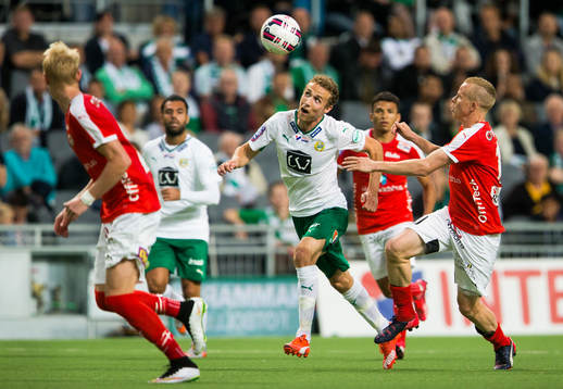 Hammarbys Fredrik Torsteinbö och Kalmars Tobias Eriksson
