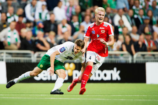 Kalmars Ludvig Öhman och Hammarbys Jakob Orlov