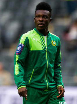 Hammarbys Joseph Aidoo värmer upp