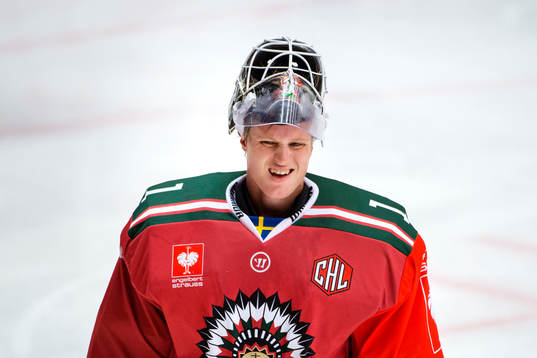 Frölundas målvakt Lars Johansson deppar