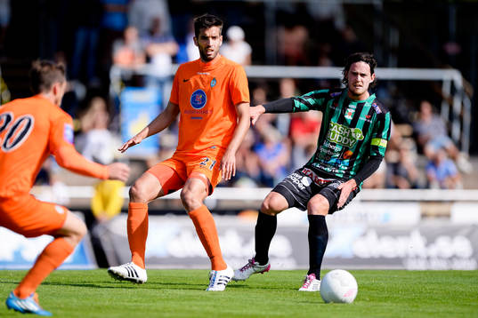 Athletics Uros Delic och Varbergs Robin Tranberg