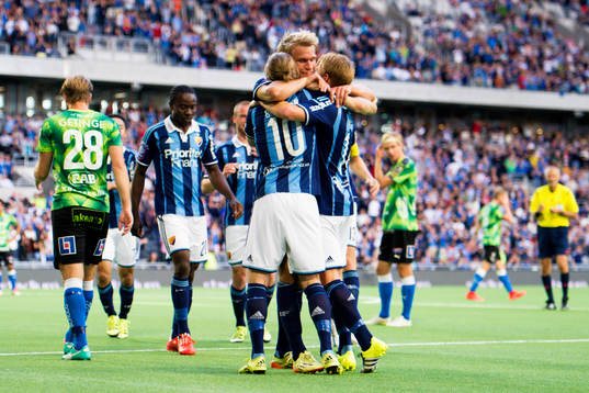 Djurgårdens Sebastian Andersson jublar