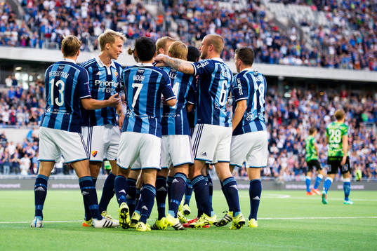 Djurgårdens Sebastian Andersson jublar