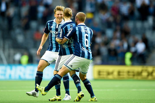 Djurgårdens Emil Bergström, Daniel Berntsen och Alexander