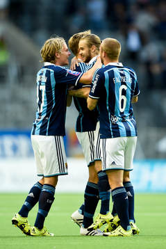 Djurgårdens Emil Bergström, Daniel Berntsen och Alexander