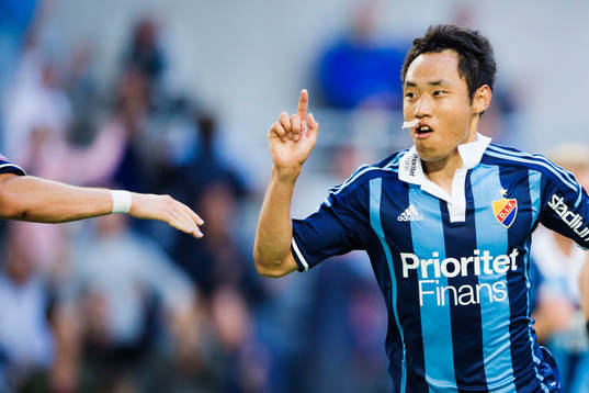 Djurgårdens Seon-Min Moon jublar