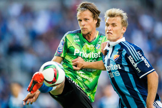 Halmstads Fredrik Liverstam och Djurgårdens Sebastian