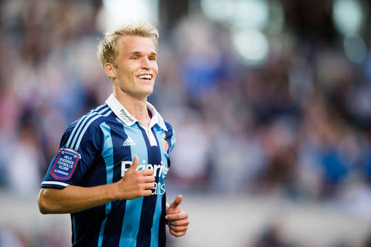 Djurgårdens Sebastian Andersson jublar