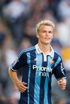 Djurgårdens Sebastian Andersson jublar