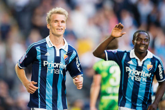 Djurgårdens Sebastian Andersson jublar