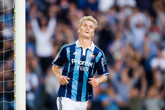 Djurgårdens Sebastian Andersson jublar