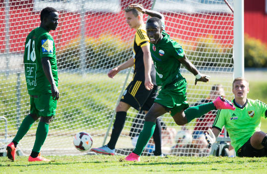 Prespa har gjort 4-1 och jublar i matchen i division 2