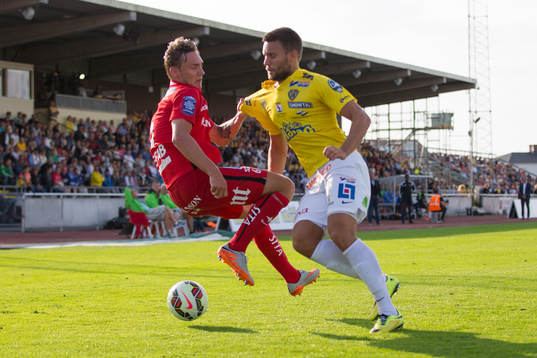 Norrköpings Linus Wahlqvist och Falkenbergs Johannes Vall