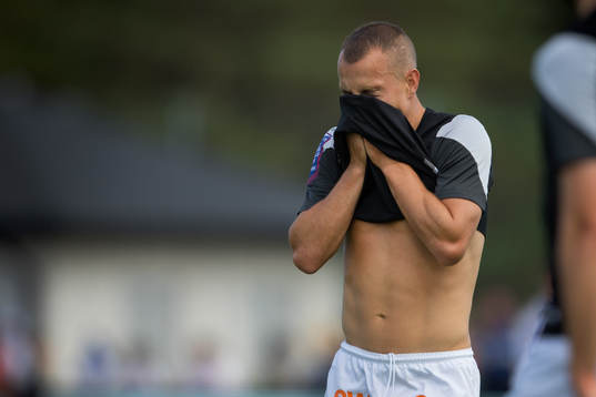 Falkenbergs Rasmus Sjöstedt före fotbollsmatchen i