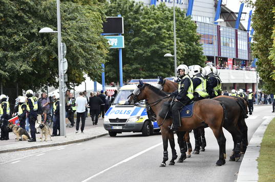 Polishästar bevakar fansen