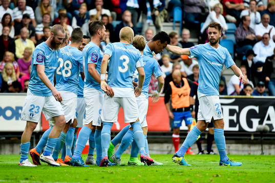 Malmö FFs Felipe Carvalho jublar