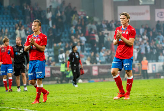 Helsingborgs Anton Wede och Carl Johansson deppar