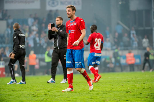 Helsingborgs Arnór Smárason deppar