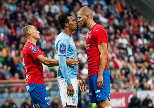 Malmö FFs Felipe Carvalho i bråk med Helsingborgs Jordan