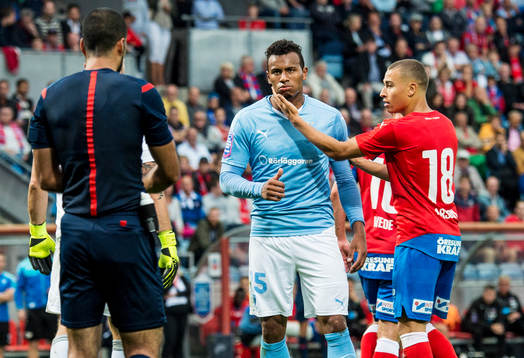 Malmö FFs Felipe Carvalho i bråk med Helsingborgs Jordan