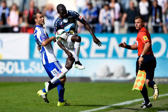 IFK Göteborgs Gustav Svensson och Gefles Kvame Bonsu